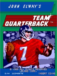 Title screen of John Elway's Team Quarterback on the Arcade.