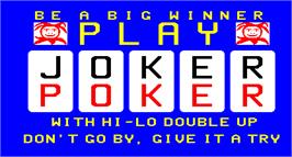 Title screen of Joker Poker on the Arcade.