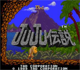 Title screen of JuJu Densetsu on the Arcade.