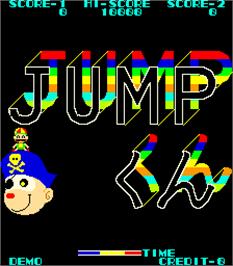 Title screen of Jump Kun on the Arcade.