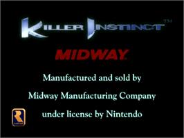 Title screen of Killer Instinct on the Arcade.