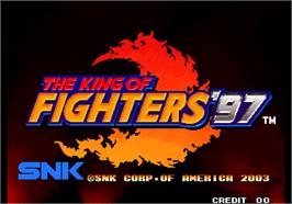 Title screen of King of Fighters '97 Plus, The on the Arcade.