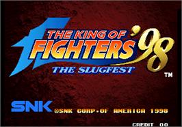 Title screen of King of Fighters '98: The Slugfest / King of Fighters '98: Dream Match Never Ends, The on the Arcade.