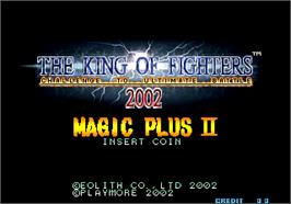 Title screen of King of Fighters 2002 Magic Plus II, The on the Arcade.