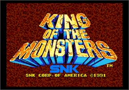 Title screen of King of the Monsters on the Arcade.