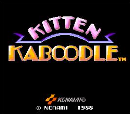 Title screen of Kitten Kaboodle on the Arcade.