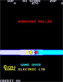 Title screen of Korosuke Roller on the Arcade.