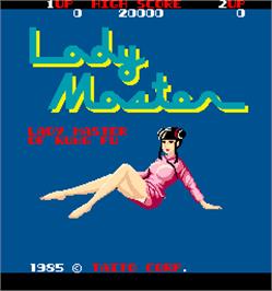 Title screen of Lady Master of Kung Fu on the Arcade.