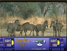 Title screen of Laser Quiz Italy on the Arcade.