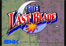 Title screen of Last Blade / Bakumatsu Roman: Gekka no Kenshi, The on the Arcade.