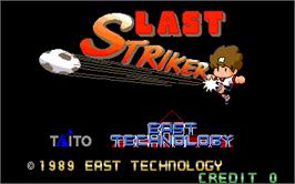 Title screen of Last Striker / Kyuukyoku no Striker on the Arcade.