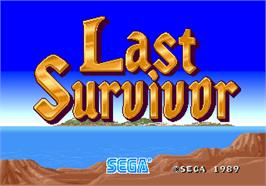 Title screen of Last Survivor on the Arcade.