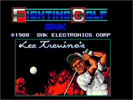 Title screen of Lee Trevino's Fighting Golf on the Arcade.