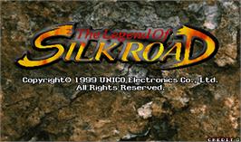 Title screen of Legend of Silkroad, The on the Arcade.