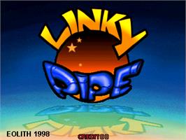 Title screen of Linky Pipe on the Arcade.