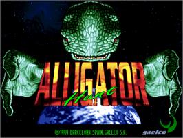 Title screen of Lizard Hunt on the Arcade.