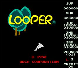 Title screen of Looper on the Arcade.