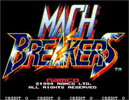 Title screen of Mach Breakers on the Arcade.