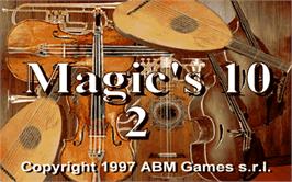 Title screen of Magic's 10 2 on the Arcade.