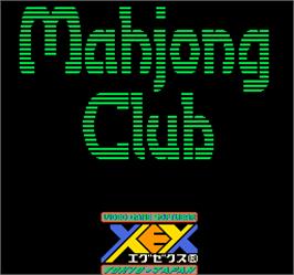 Title screen of Mahjong Club on the Arcade.