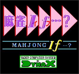 Title screen of Mahjong If...? on the Arcade.
