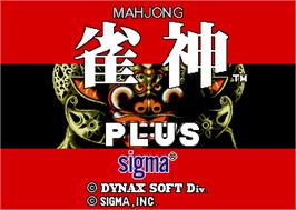 Title screen of Mahjong Janshin Plus on the Arcade.