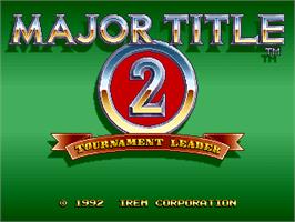 Title screen of Major Title 2 on the Arcade.