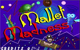 Title screen of Mallet Madness on the Arcade.