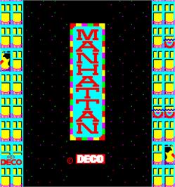 Title screen of Manhattan on the Arcade.