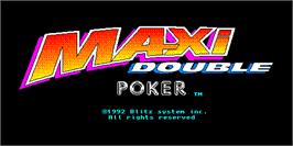 Title screen of Maxi Double Poker on the Arcade.