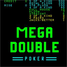 Title screen of Mega Double Poker on the Arcade.