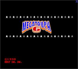 Title screen of Megatouch 6 on the Arcade.