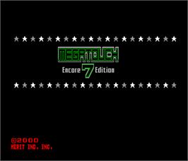 Title screen of Megatouch 7 Encore Edition on the Arcade.