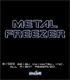 Title screen of Metal Freezer on the Arcade.