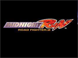 Title screen of Midnight Run: Road Fighter 2 on the Arcade.