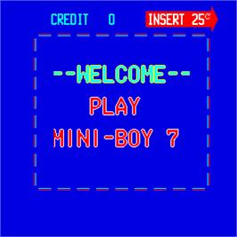 Title screen of Mini Boy 7 on the Arcade.