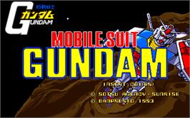 Title screen of Mobile Suit Gundam on the Arcade.
