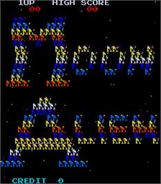 Title screen of Moon Alien on the Arcade.