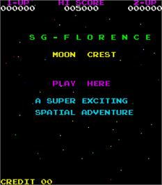 Title screen of Moon Crest on the Arcade.