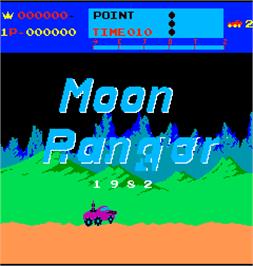 Title screen of Moon Ranger on the Arcade.