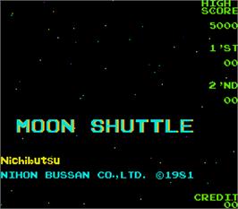 Title screen of Moon Shuttle on the Arcade.