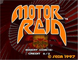 Title screen of Motor Raid - Twin on the Arcade.