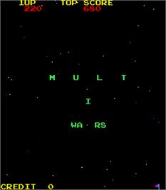 Title screen of Multi Wars on the Arcade.