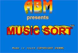 Title screen of Music Sort on the Arcade.