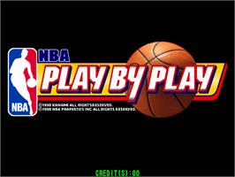Title screen of NBA All The Way on the Arcade.