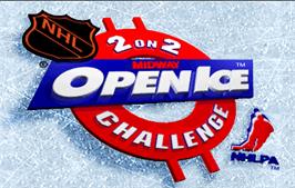 Title screen of NHL Open Ice: 2 on 2 Challenge on the Arcade.