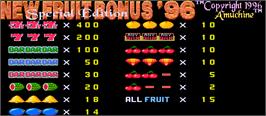 Title screen of New Fruit Bonus '96 Special Edition on the Arcade.