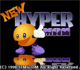 Title screen of New HyperMan on the Arcade.