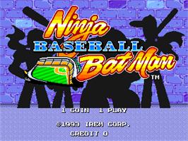 Title screen of Ninja Baseball Bat Man on the Arcade.