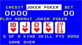 Title screen of Noraut Joker Poker on the Arcade.